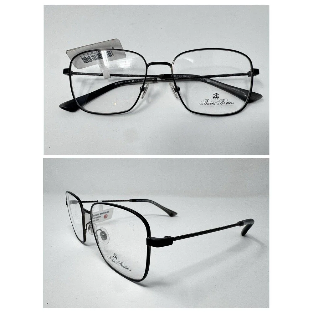 Brooks Brothers BB1094 Black Gunmetal Eyeglass Frames New Old Stock 55-17-145